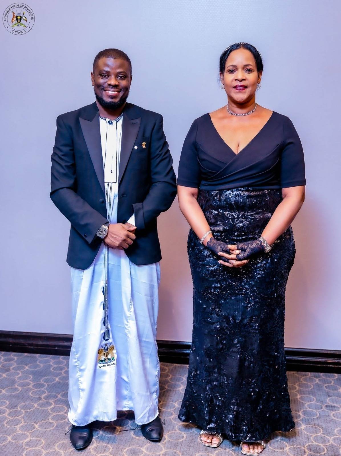 Alex Ahabwe with Her Royal Highness Best Kemigisa, Queen Mother of Tooro Kingdom